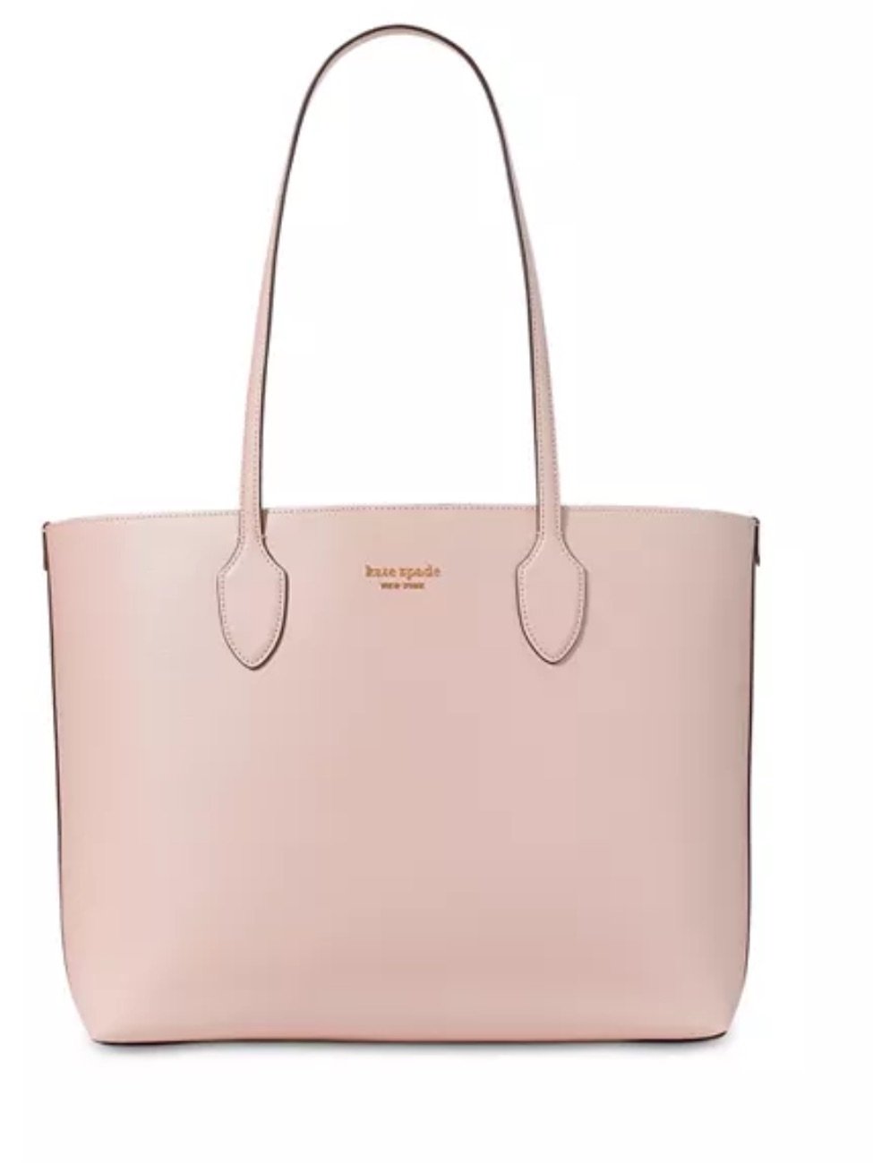 Kate Spade Blush Pink Leather Tote With Gold Logo